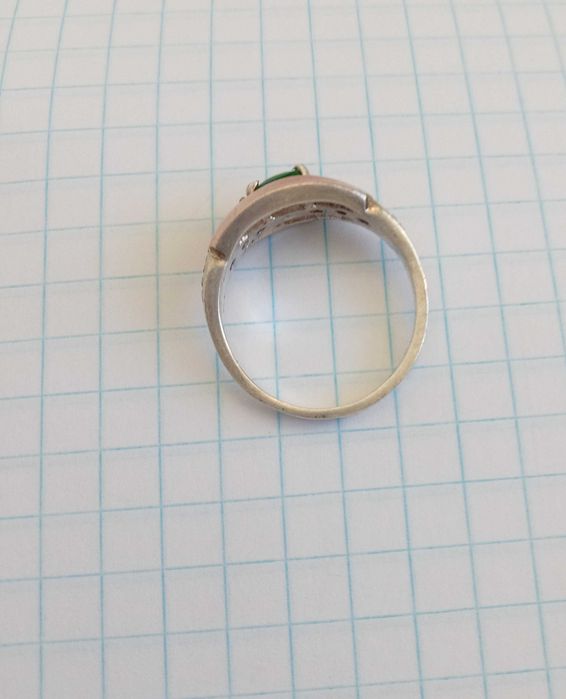 Каблучка перстень Срібло 925 проба. Золота вставка, розмір 16,3