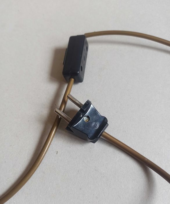 Stara duża lampa stojąca Vintage skórzany abażur