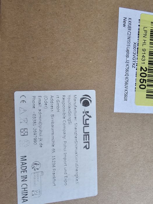 Bateria Laptop K KYUER C21N1515