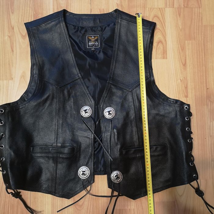 Kamizelka motocyklowa 4XL Real Leather