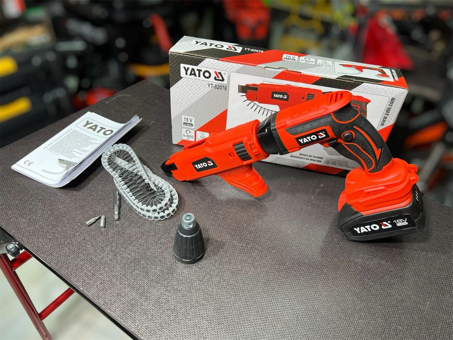 Ленточный шуруповерт аккумуляторный YATO YT-82076 (без АКБ и ЗУ)