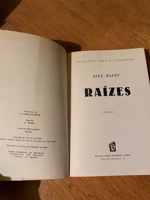RAÍZES   Volume I e II      Alex Haley
