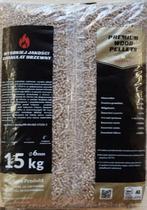Pellet A1 6mm Polski Certyfikowany opał