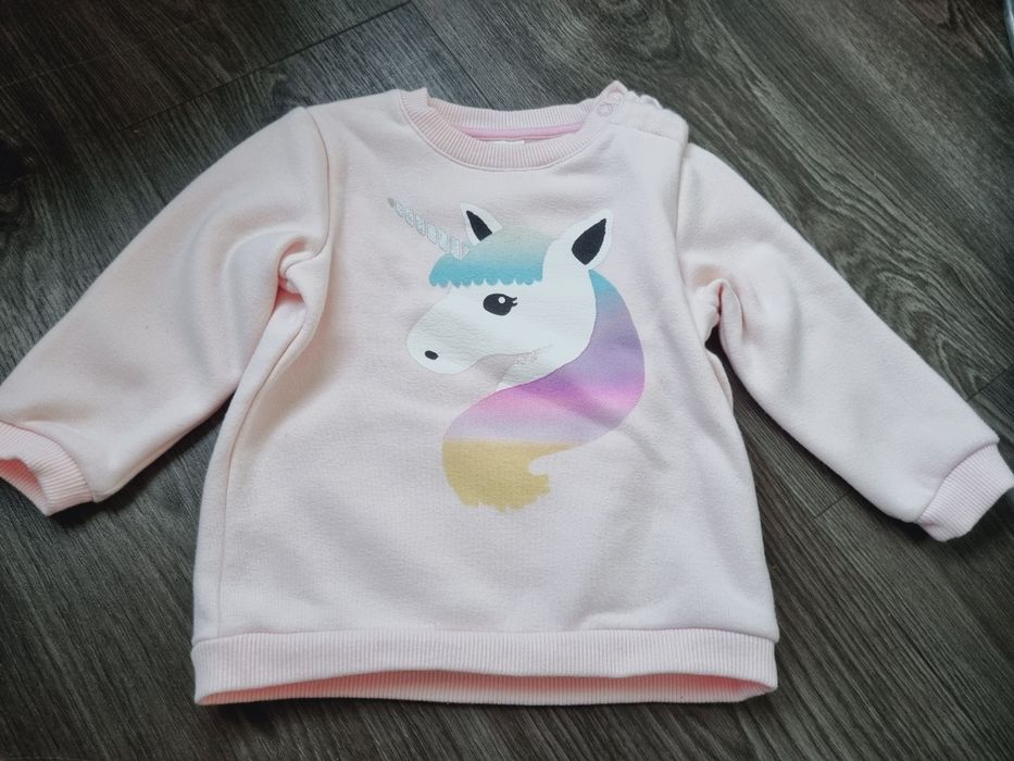 Bluza bluzka z jednorożcem HM 80 dla dziewczynki jednorożec różowa