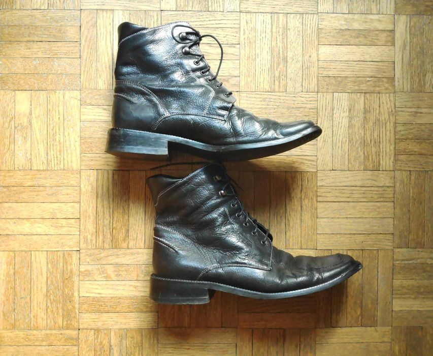 Czarne skórzane buty zimowe Gino Rossi, rozmiar 39