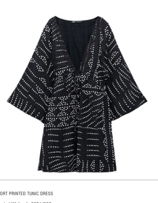 Vestido túnica curto estampado