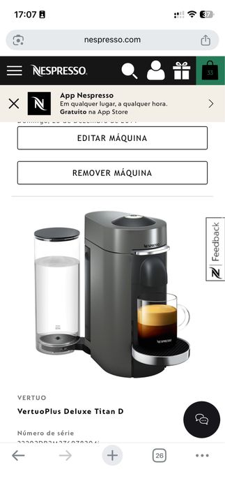 Maquina Vertuo Nespresso