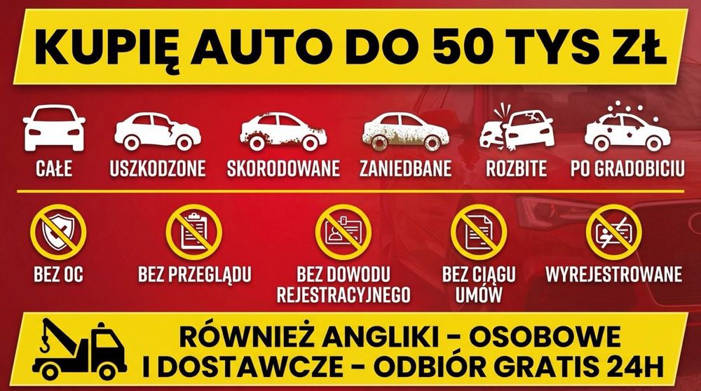 SKUP AUT Kasacja Pojazdów $ najlepsze ceny!!Skarżysko-Kamienna