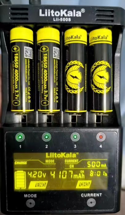 Акумулятори батарейки Liitokala 18650  3.7V  4000mah