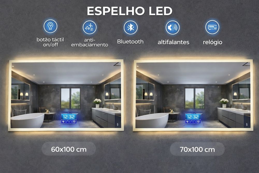 Espelhos de Iluminação Led Retangular444091975640688642