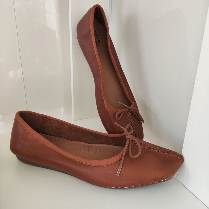 Шикарні шкіряні балетки Clarks Unstructured Freckle Ice (оригінал)