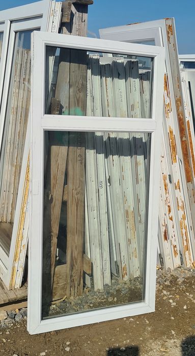 OKNA KacprzaK Witryna 76x153 FIX Używany PCV Plastikowy Lider Okna OLX