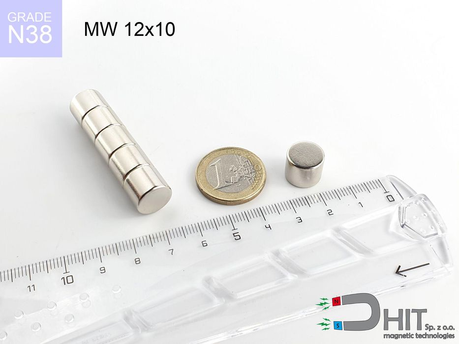MW 12x10 [N38] - magnes walcowy do silników 17 szt.