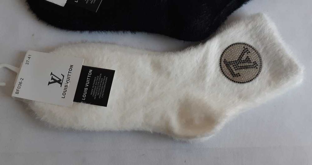 Носки мех норки женские Louis Vuitton