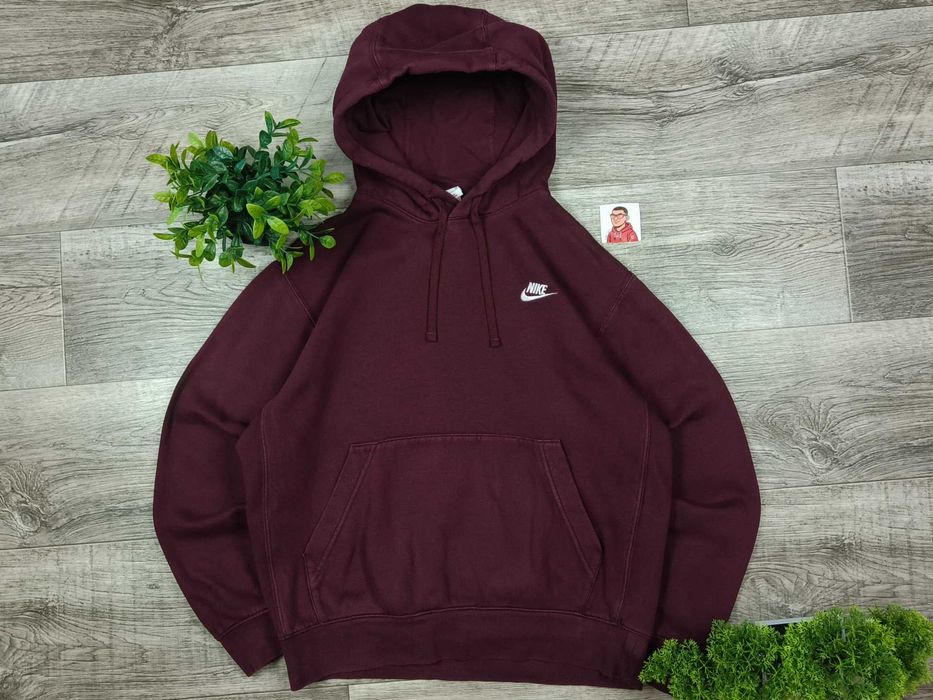 [M] NIKE широке худі оригінальне бавовна нові коллекції бордове