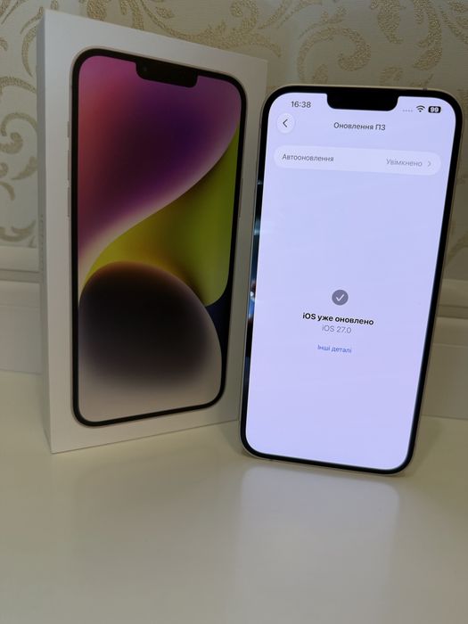 iPhone 14 Plus 128 ГБ Ідеальний стан Starlight Білий