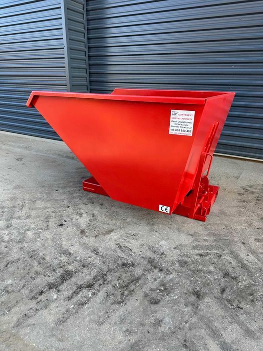 Kontener samowyładowczy 1 m3, mulda, koleba, pojemnik na złom.