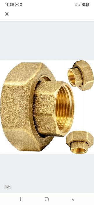 PÓŁŚRUBUNEK mosiężny dn 32 (2w cenie 1)polecam