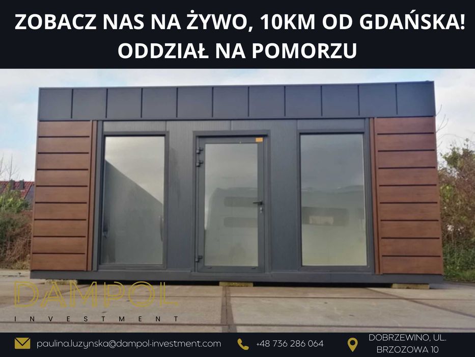 Nowoczesny Pawilon 6x3/18m2/biurowy/usługowy/sklep/firma/całoroczny