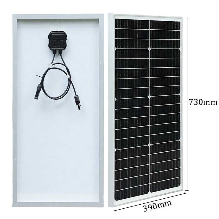 Painel solar placa  rígido 12v  80w monocristalino