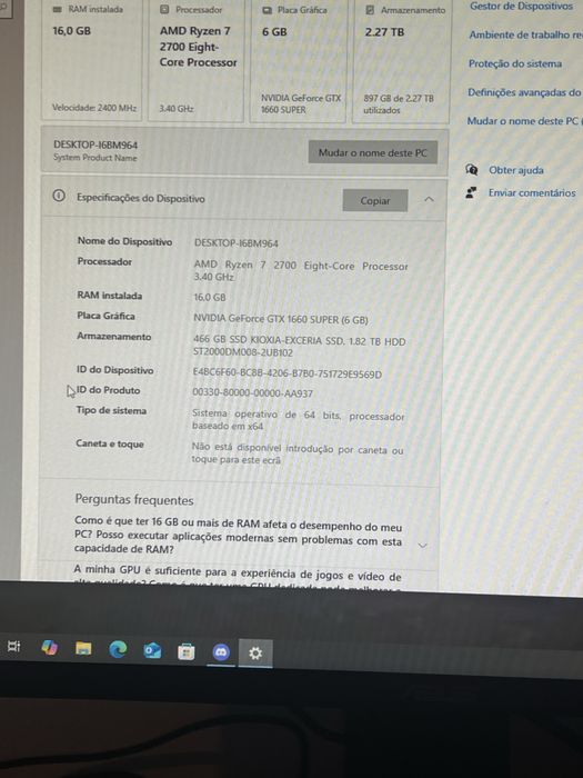 SETUP GAMER COMPLETO.    vendo ou troco