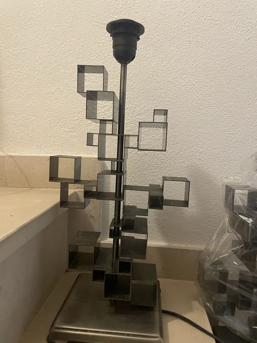 2 Candeeiros Design Quadrados | Ferro | Peças únicas |