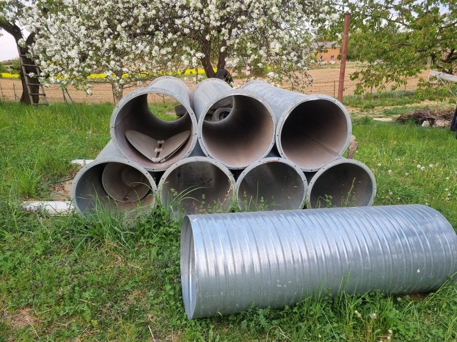 Rury różne średnice 40 cm 100 cm rura stalowa wyciąg wentylacja