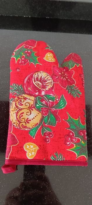 Pack natal: 2 pegas de cozinha + 1 luva