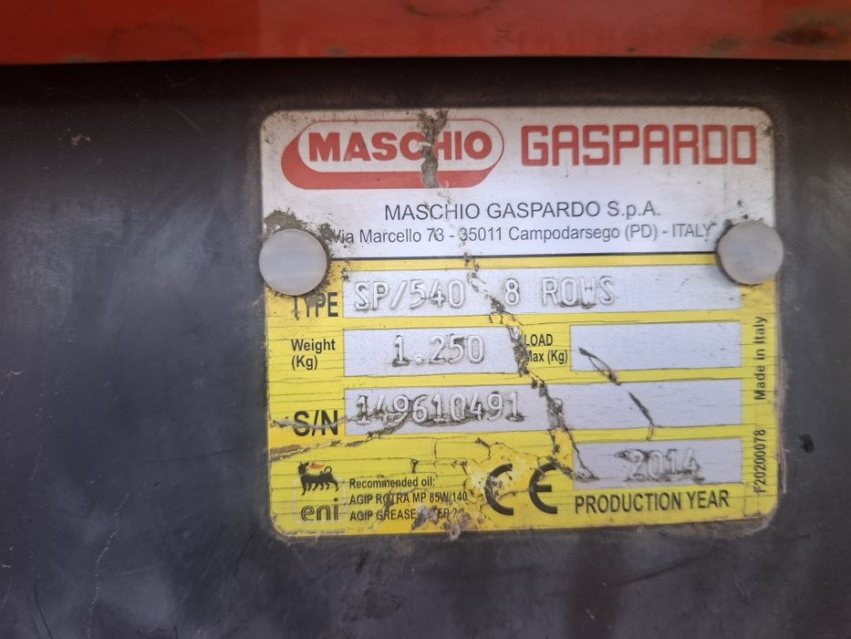 Сеялка MASCIO GASPARDO  SP/540  8 ROHS