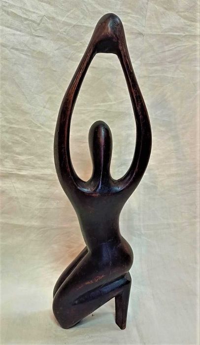 Escultura Madeira Mulher Africana 2