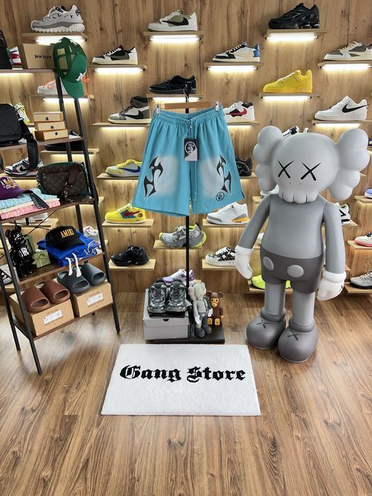 Шорти HELLSTAR Classic Logo Blue Faded Corteiz Trapstar Syna
