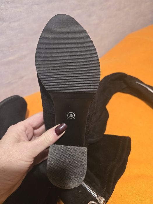 Сапоги ботфорти еластичні чорні