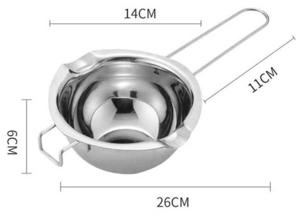 Panela inox para banho-maria, fondue.
