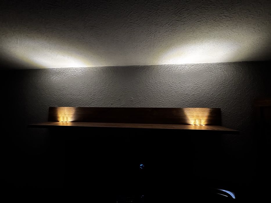 półka podświetlana Gent  200cm - Black Red White