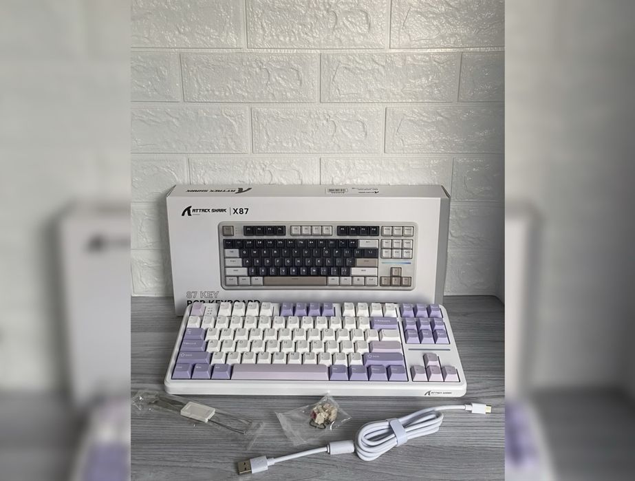РОЗПРОДАЖ! Клавіатура Attack Shark X87 - бездротова механічна RGB