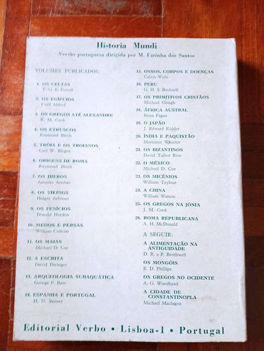 Roma Republicana, de A. H. McDonald	Verbo, 1971	como novo!