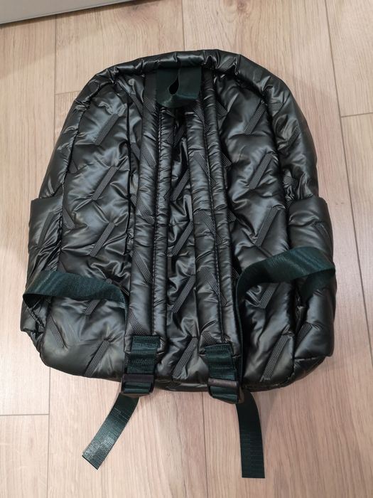 Plecak nowy połyskujący, nylon, zielony, puchowy