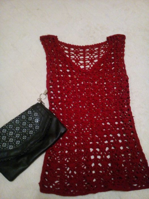 Топ. Сеточка вязанная крючком