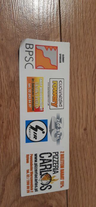 stary bilet na mecz piłkarski bytom szombierki z 2012 roku