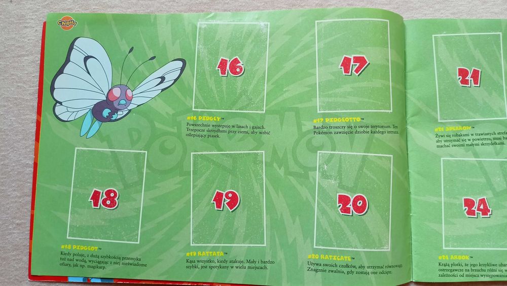 Album pokemon chipita na naklejki