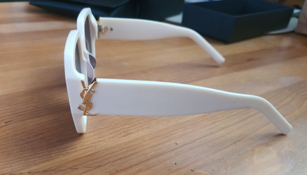 Okulary przeciwsłoneczne Saint Laurent białe