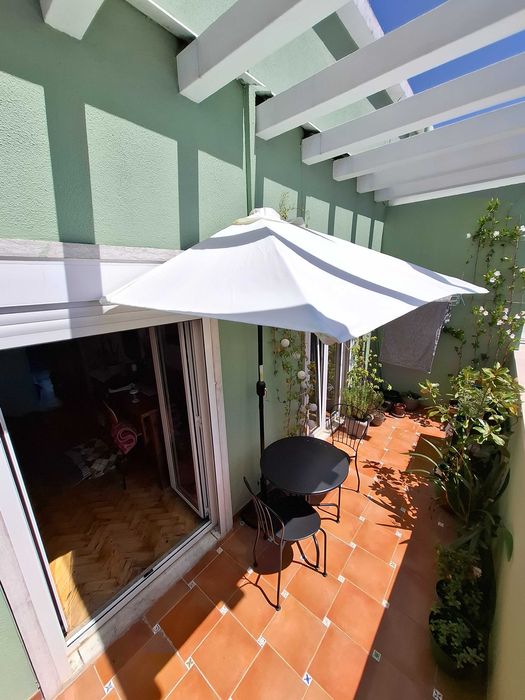 Chapeu de sol / Guarda sol retangular com base lateral