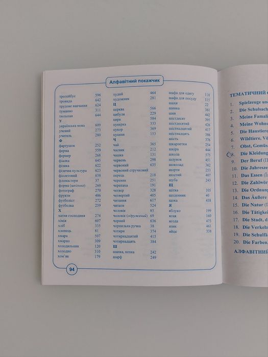 Мій словник з німецької мови 1-4 класи  
О. Дубина,  Л. Вознюк