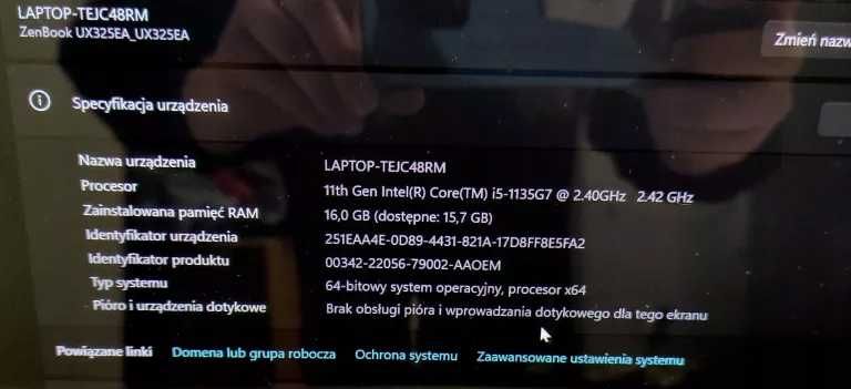 ASUS ZenBook 13 UX325EA i5-1135G7/16GB/512/Win11 OLED