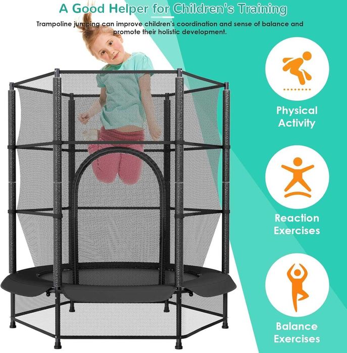 Nowa mała trampolina / skoczek / 140CM / skocznia / czarna !A2821!