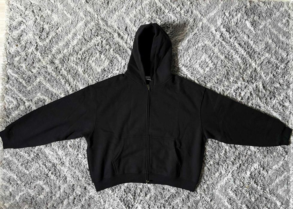 Czarna bluza rozpinana oversize zip up boxy hoodie y2k