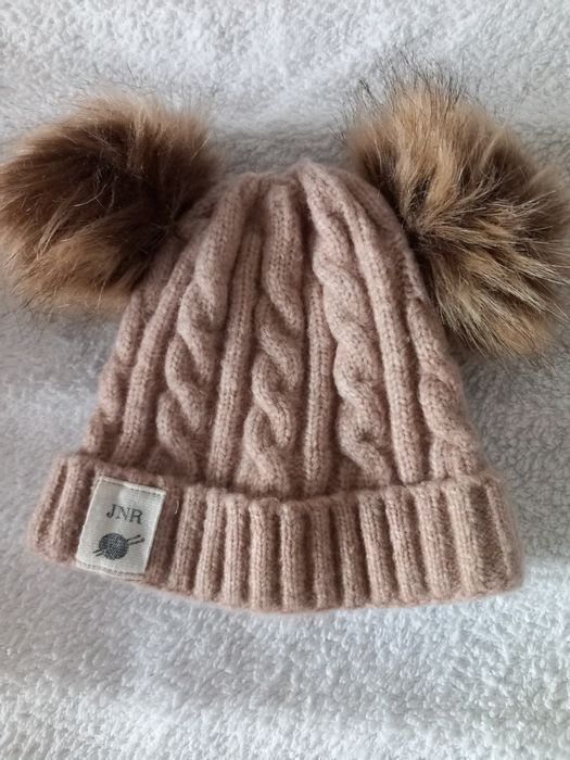 Czapka zimowa pompony niemowlęca