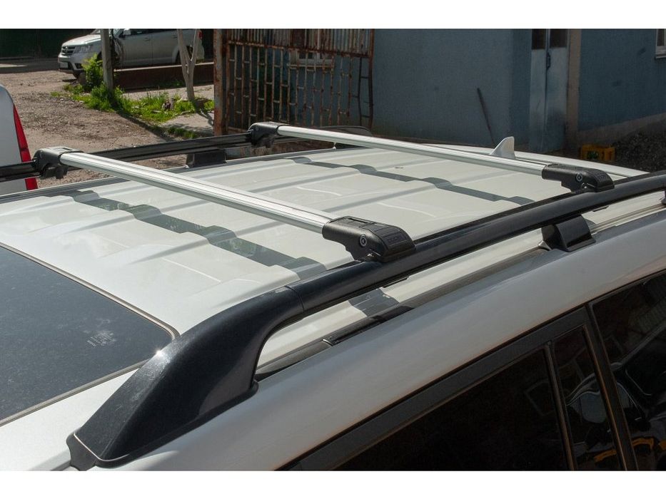 Subaru Forester 2008-2013 р. Перемички на рейлінги під ключ 2 шт Сірий