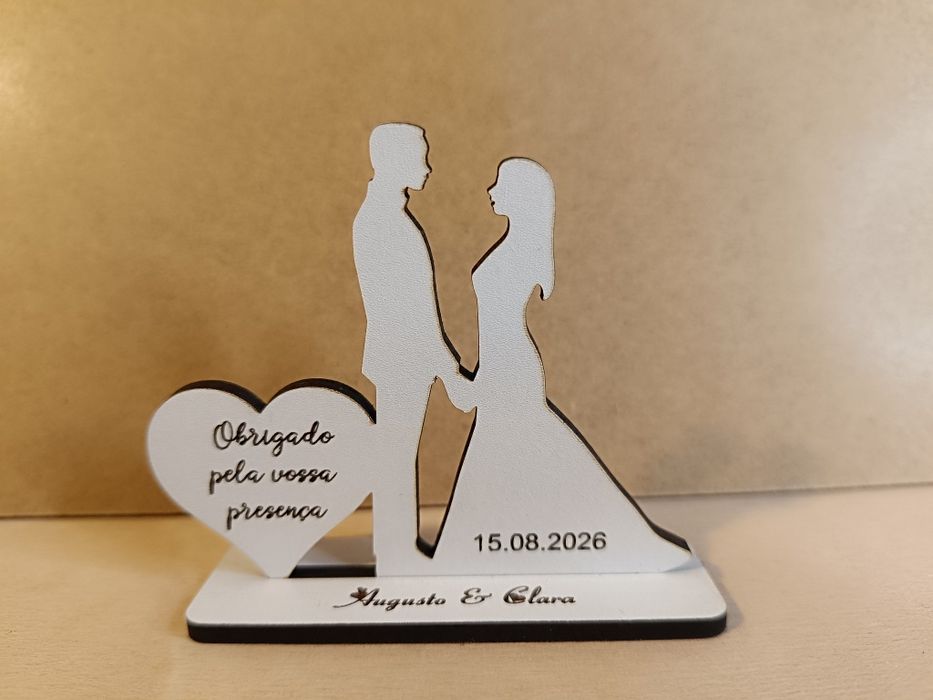 Lembrança de casamento em mdf