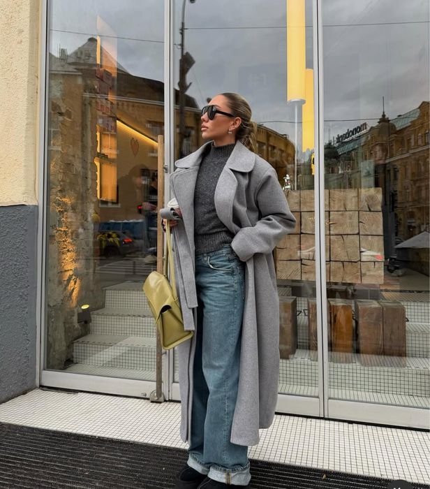 Нове вовняне пальто сіре Lava studio